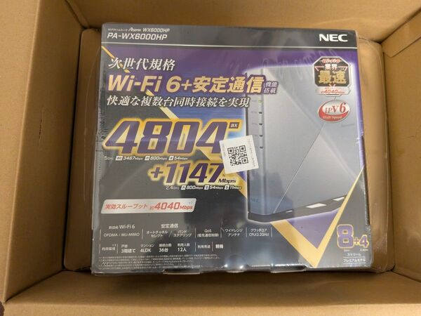 NEC◆Wi-Fiホームルータ Aterm WX6000HP◆Wi-Fi6