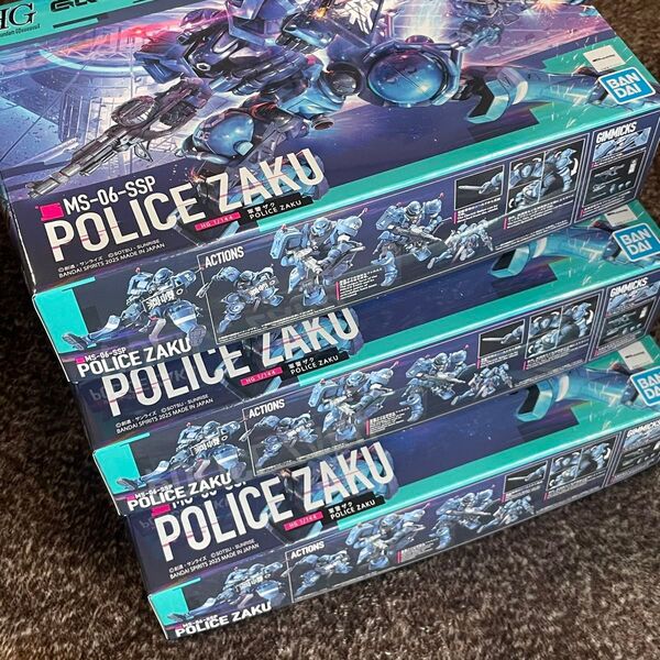 未使用 HG 1/144 軍警ザク3個セット ジークアクス GQuuuuuuX 機動戦士ガンダム 赤いガンダム ガンプラ