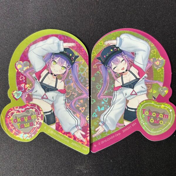 ホロライブ hololive キラステッカー ガチャガチャ ホログラム ハート シール 常闇トワ