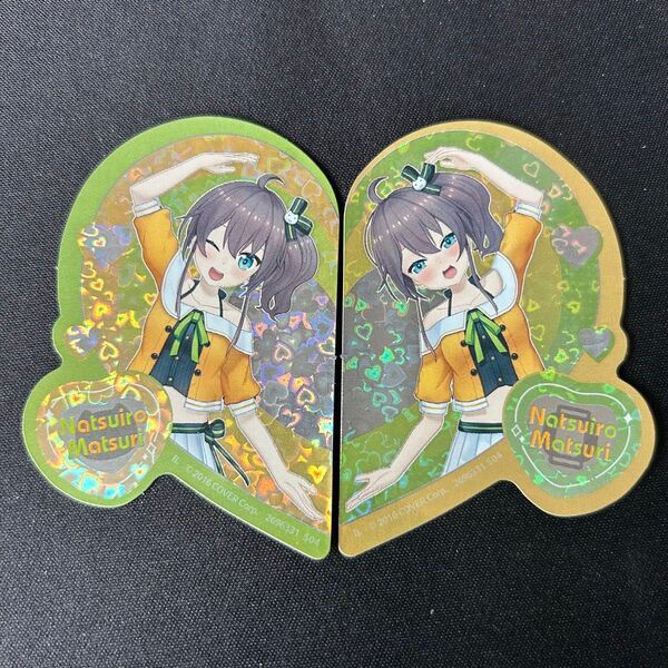 ホロライブ hololive キラステッカー ガチャガチャ ホログラム ハート シール 夏色まつり