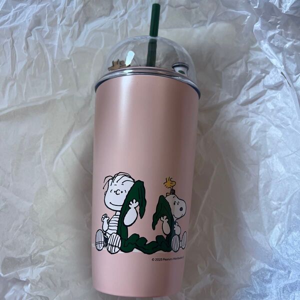 スターバックス スタバ スヌーピー PEANUTS ステンレスコールドカップタンブラー ピンク 473ml