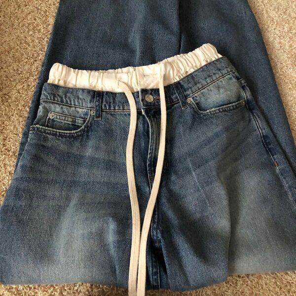 TODAYFUL Layered Waist Denim 新品未使用 完売品 25サイズ デニム ワイドパンツ 2024SS
