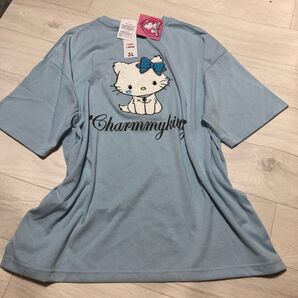 新品 アベイル 限定 チャーミーキティ 半袖 Tシャツ 3L 大きいサイズ 刺繍