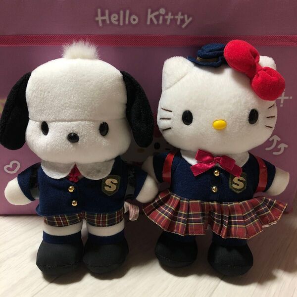 ハローキティ ポチャッコ ぬいぐるみ 制服 ランドセル 2点セット レトロ サンリオ