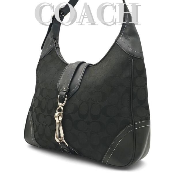 COACH コーチ ホーボー ワンショルダー シグネチャー 肩掛け y2k 黒