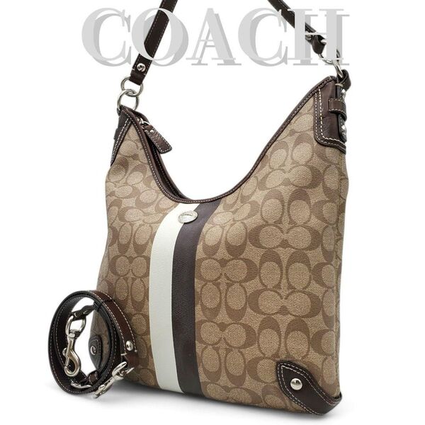 COACH ワンショルダー 2way シグネチャー ヘリテージ PVC 肩掛け