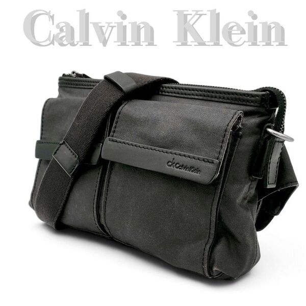 ck Calvin Klein ウエストポーチ ボディバッグ ブラック 黒