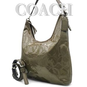 COACH ホーボー ワンショルダー 2way シグネチャー エンボス 肩掛け