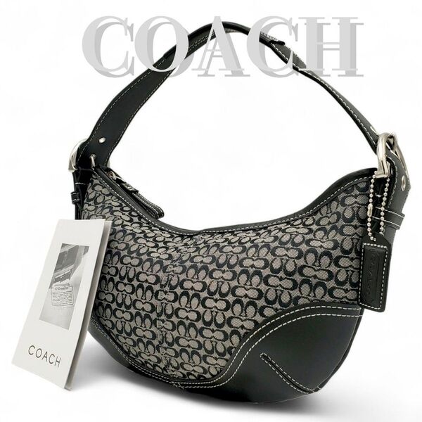 COACH スモールホーボー ワンショルダー ミニシグネチャー 肩掛け y2k
