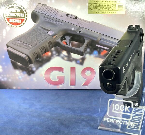 激レア KWA仕様 グロックG23F ガスブローバック セミフル切替式マシンピストル 美品 作動確認済