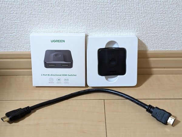 UGREEN HDMI切替器 HDMIセレクター 双方向 + HDMIケーブル30cm