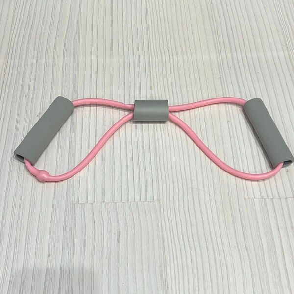 トレーニングチューブ 筋トレチューブ エクササイズ 筋トレ ストレッチ チューブ ダイエット ピンク