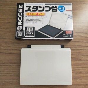 DAISO スタンプ台水性 スタンプ パッド ブラック 黒 中古品