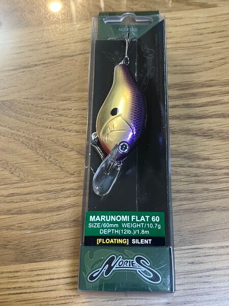 マルノミフラット 60 サワーグレープ ノリーズ NORIES クランクベイト MARUNOMI FLAT マルノミフラット60