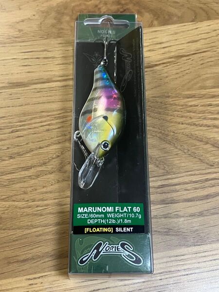 マルノミフラット 60 ホログラムフラッシングギル ノリーズ NORIES クランクベイト MARUNOMI FLAT