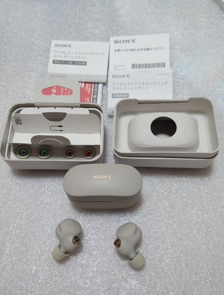 【ソニー新品交換品イヤホンR.L】WF-1000XM4(S)ワイヤレスノイズキャンセリングステレオヘッドセット プラチナシルバー