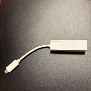 ELECOM USBハブ 有線LAN Type-C 変換アダプター ホワイト EDC-GUC3-W