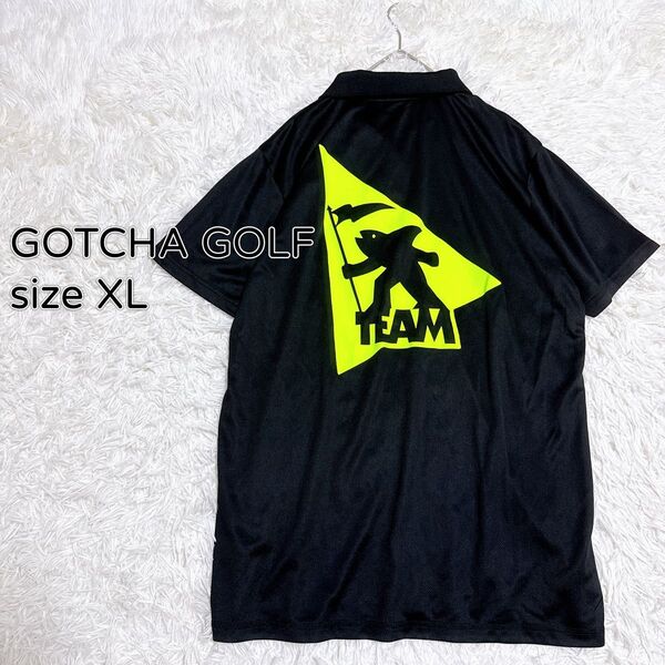 GOTCHA GOLF ガッチャ XLサイズ ゴルフウェア ポロシャツ 黒