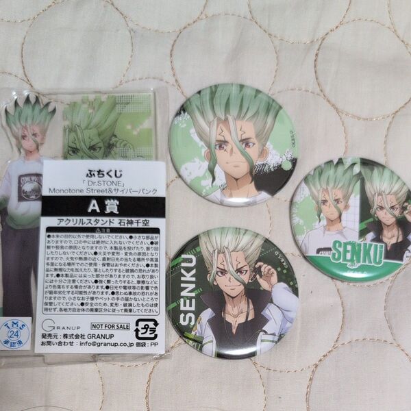 ぷちくじ Dr.STONE 石神千空 アクリルスタンド 缶バッジ 3種 コンプリートセット ドクターストーン