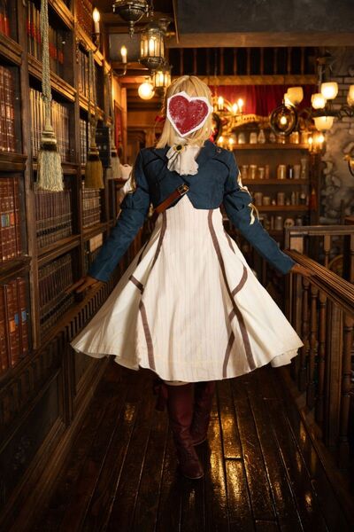 ヴァイオレット・エヴァーガーデン コスプレ 衣装+ウィッグ+長靴 フルセット