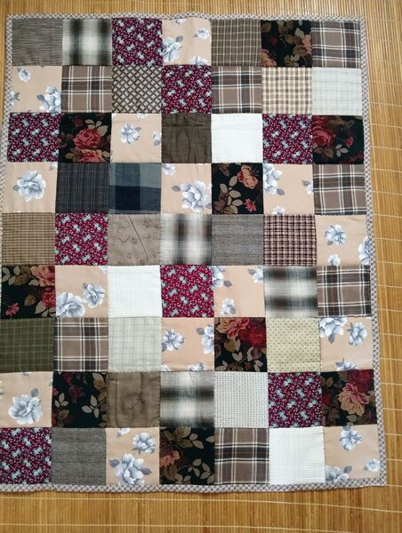 ハンドメイド パッチワーク キルト マルチカラー