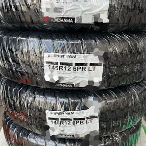 日本製!25年製!送料込み!145R12 6PRヨコハマタイヤY355Dスーパーバン新品4本セット145/80R12 80/78N