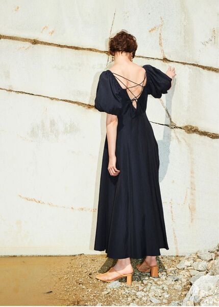 フレイアイディー FRAY I.D パフスリーブロングワンピース 美品 FWF0212061 半袖ワンピース ワンピース