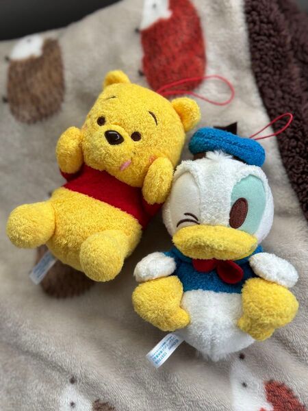 ディズニー プーさん ドナルド ぬいぐるみマスコット 2個セット