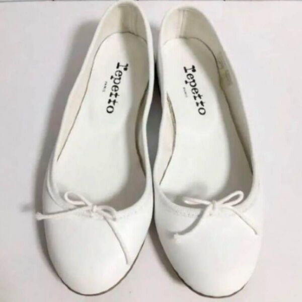 【美品】レペットバレエシューズ ホワイトbshop/マカフィー ロンハーマン
