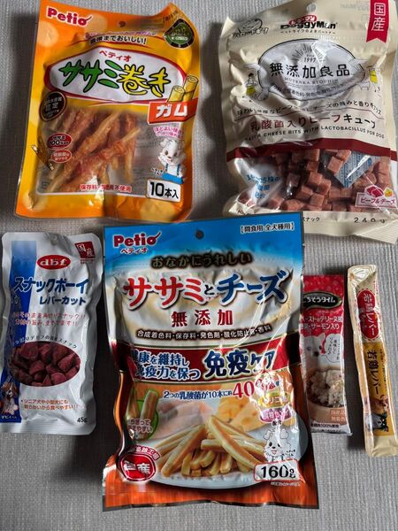 【新品】犬用 おやつ ドッグトリーツ Petio ササミ巻きガム 無添加 6点