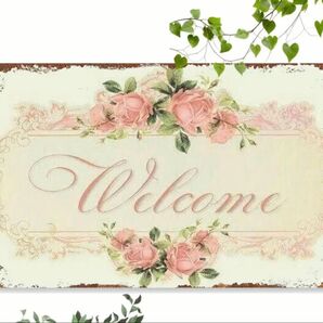 ⑬ブリキ看板 パネル インテリア雑貨 ガーデニング雑貨 ウェルカムボード おしゃれ雑貨 DIY 壁飾り