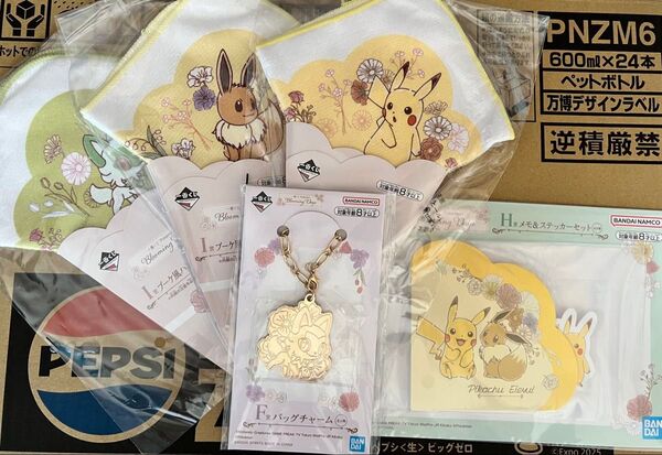 ポケモン 一番くじ Pokmon Blooming Days バッグチャーム メモステッカー タオル F賞 H賞 I賞