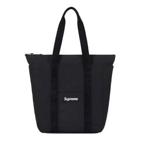 SUPREME ZIPキャンバストートバッグ ブラック ボックスロゴ