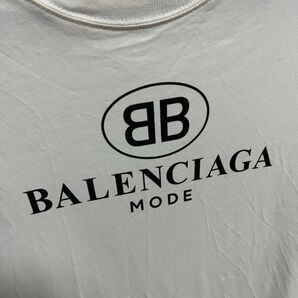 BALENCIAGA ロゴ Tシャツ XS 白 ホワイト 中古品 使用感あり 半袖