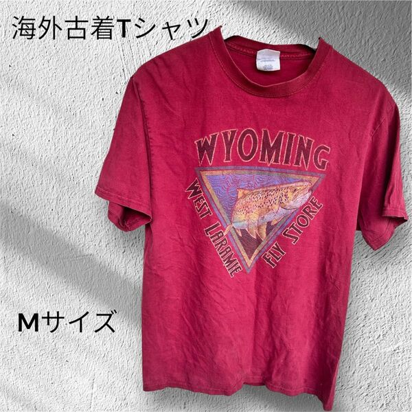 海外古着Tシャツ WYOMING WEST LARAMIE FLY STORE Mサイズ