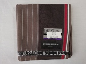 [ стандартный товар ]TRUSSARDI / Trussardi носовой платок Brown полоса dyh-3004