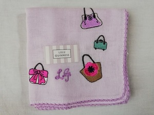 [ regular goods ]Lulu Guinness / Lulu * Guinness gauze handkerchie purple dyh-3130
