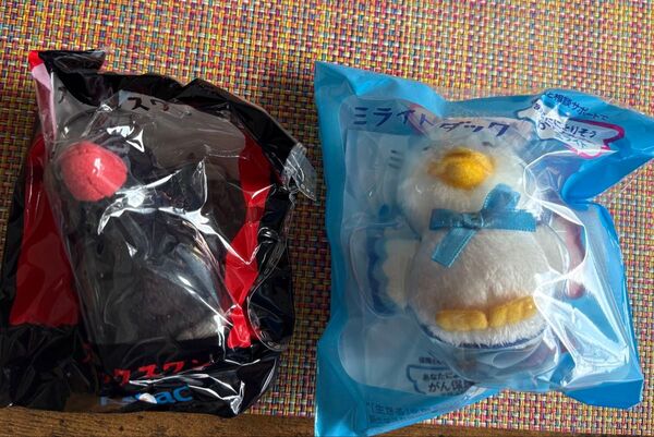 アフラック ブラックスワン ダック ぬいぐるみ ノベルティグッズ 2個セット 未使用