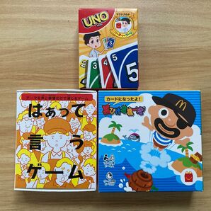 【美品】マクドナルド ハッピーセット付録 ミニカードゲーム3点