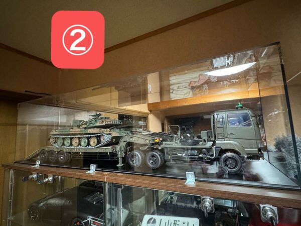 ※3個購入してください※【最終出品・最終値下】アシェット 74式戦車 73式特大型セミトレーラ 特注ケースセット