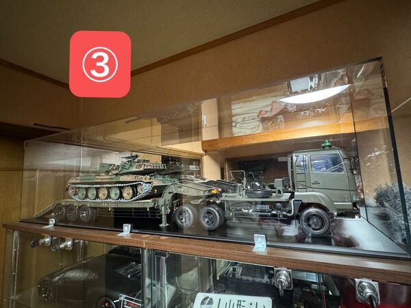 ※3個購入してください※【最終出品・最終値下】アシェット 74式戦車 73式特大型セミトレーラ 特注ケースセット