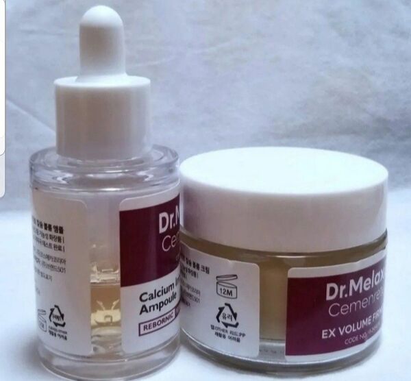 Dr.Melaxinセメンリトカルシウムボリュームアイアンプル30ml 同商品アイクリーム50ml のセット中古品