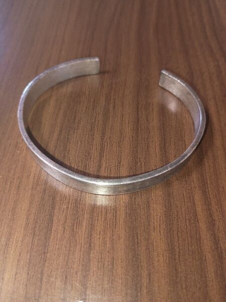 ②銀製バングル シルバーバングル SILVER&GERMA 刻印あり M