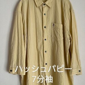 ハッシュパピー メンズ7分袖シャツ
