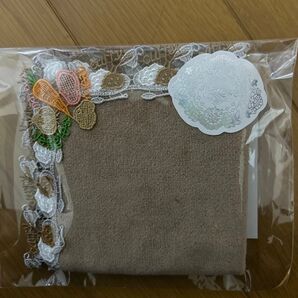 近沢レース ライスカレー ブラウン タオルハンカチ 茶色