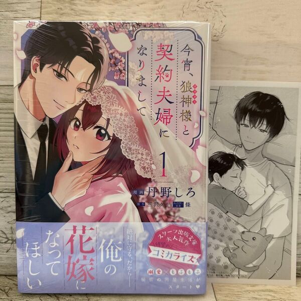 【未開封新品】6月刊*丹野しろ『今宵、狼神様と契約夫婦になりまして』(1)こみらの!特典ペーパー付き