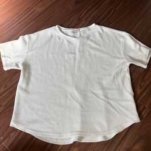 白のワッフルTシャツXL