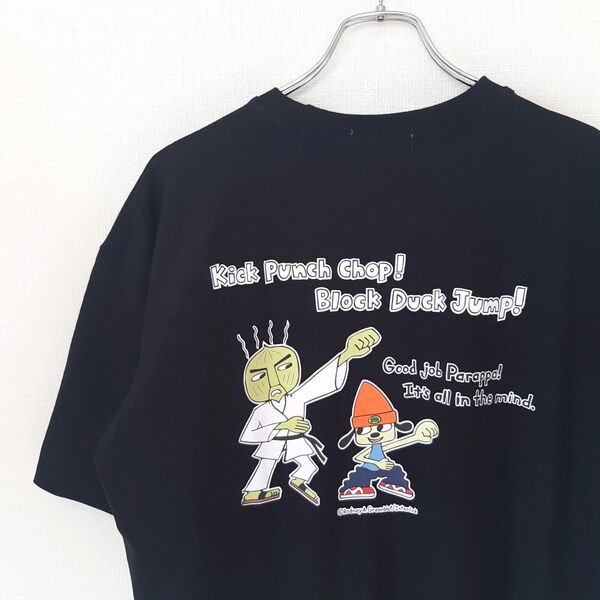 新品未使用 パラッパラッパー タマネギ PaRappa the Rapper Tシャツ 黒 Lサイズ ビッグシルエット ゲーム