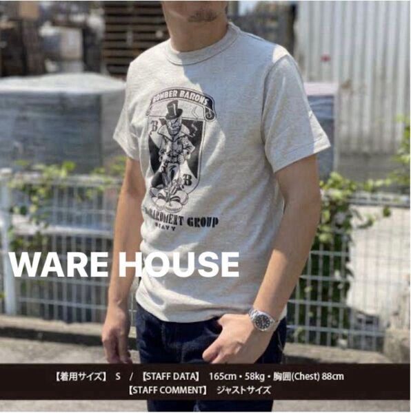 WAREHOUSE Tシャツ オートミール S シングルステッチ ユニセックス BOMBER BARONS Tシャツ