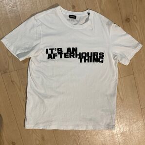 DIESEL ディーゼルTシャツ ホワイト 半袖Tシャツ Mサイズ バックロゴ ユニセックス